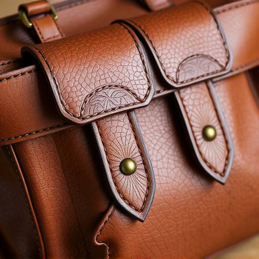 Imagen de un bolso de cuero hecho a mano